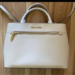 Michael Kors Cream Satchel Bag